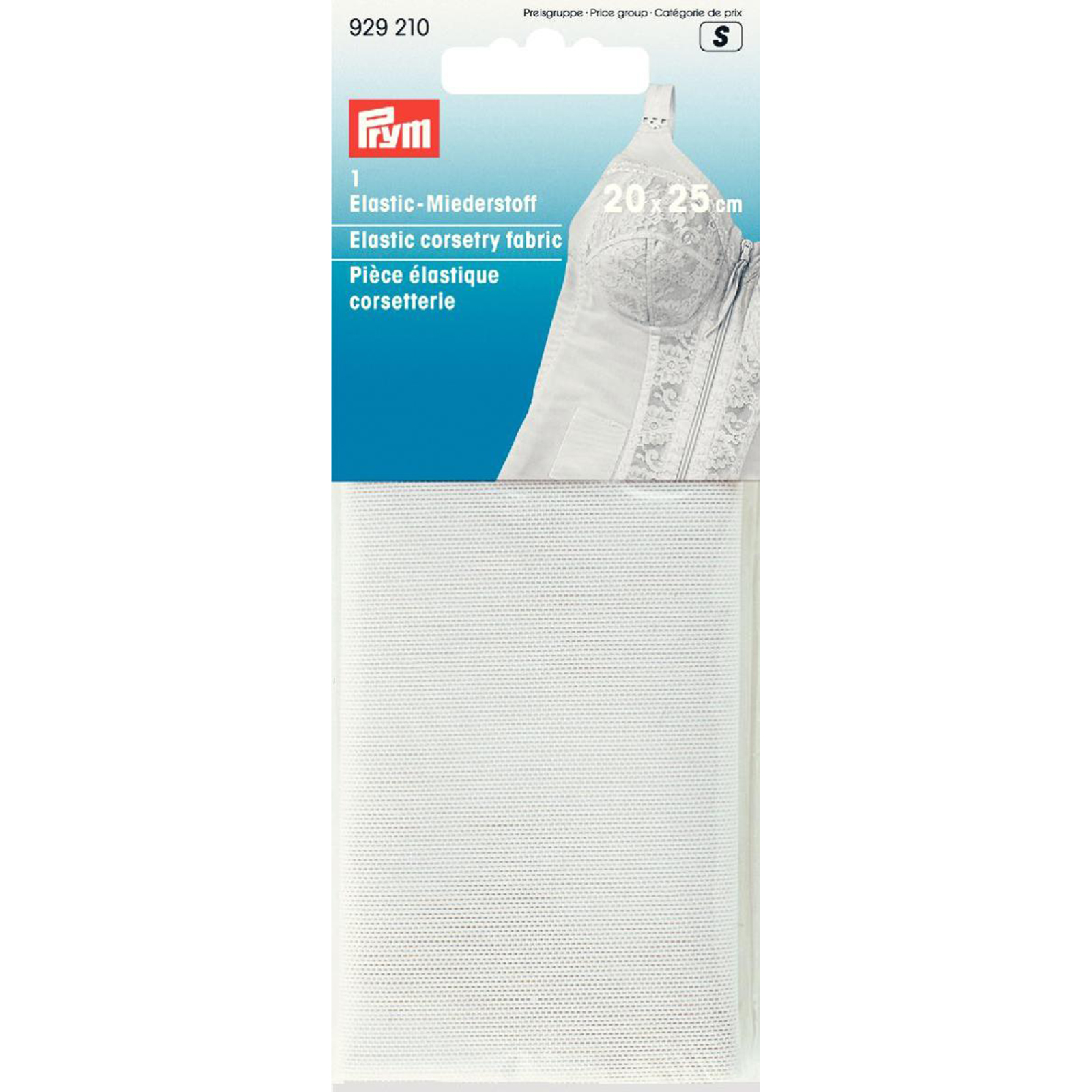 Prym 929210 Elastische korsetstof 20 x 25 cm wit - Kaart