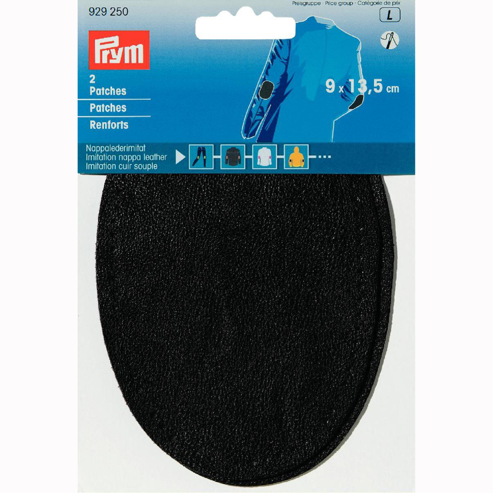 Prym 929250 Patches nappalederimitatie 9 x 13,5 cm zwart - Kaart
