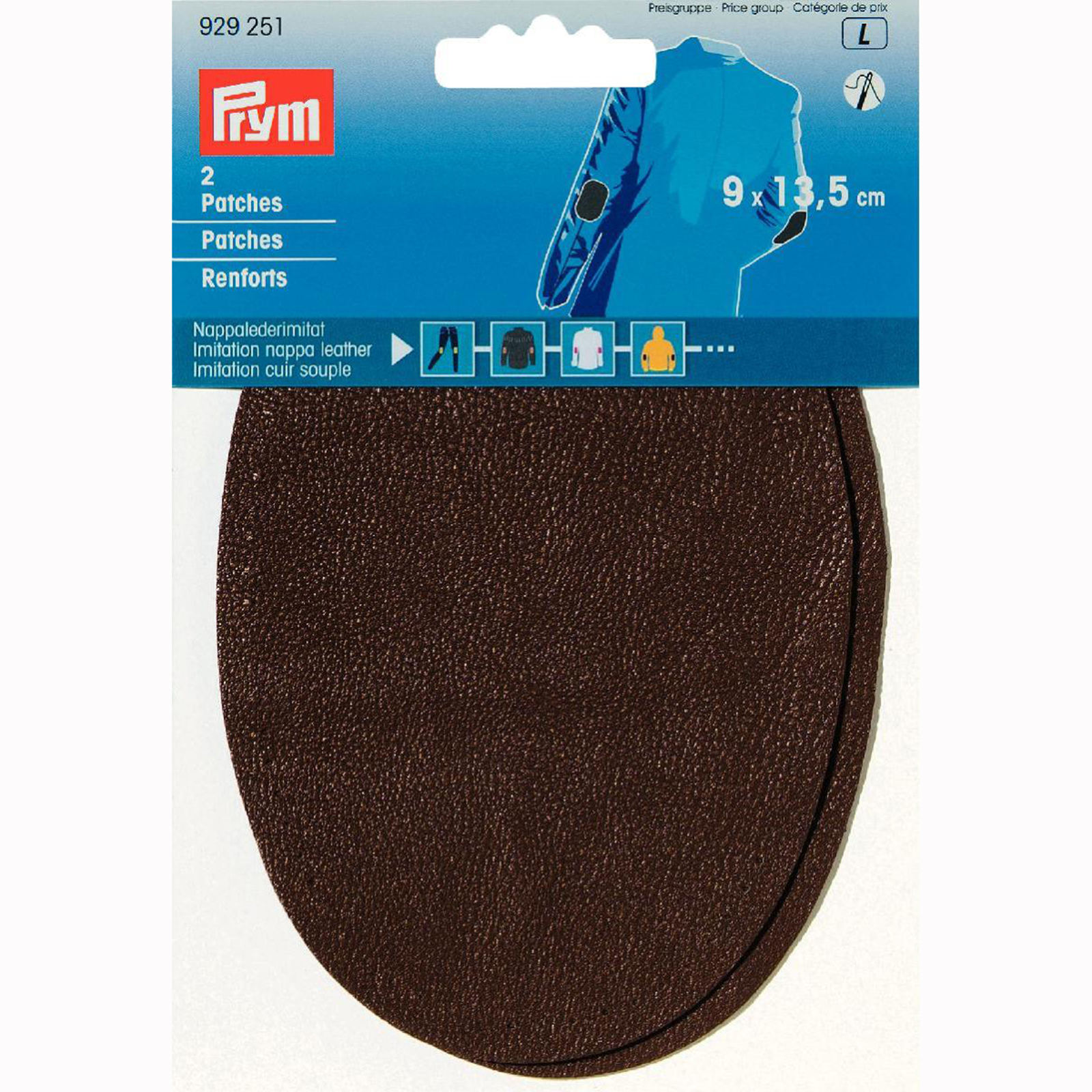 Prym 929251 Patches nappalederimitatie 9 x 13,5 cm donkerbruin - Kaart