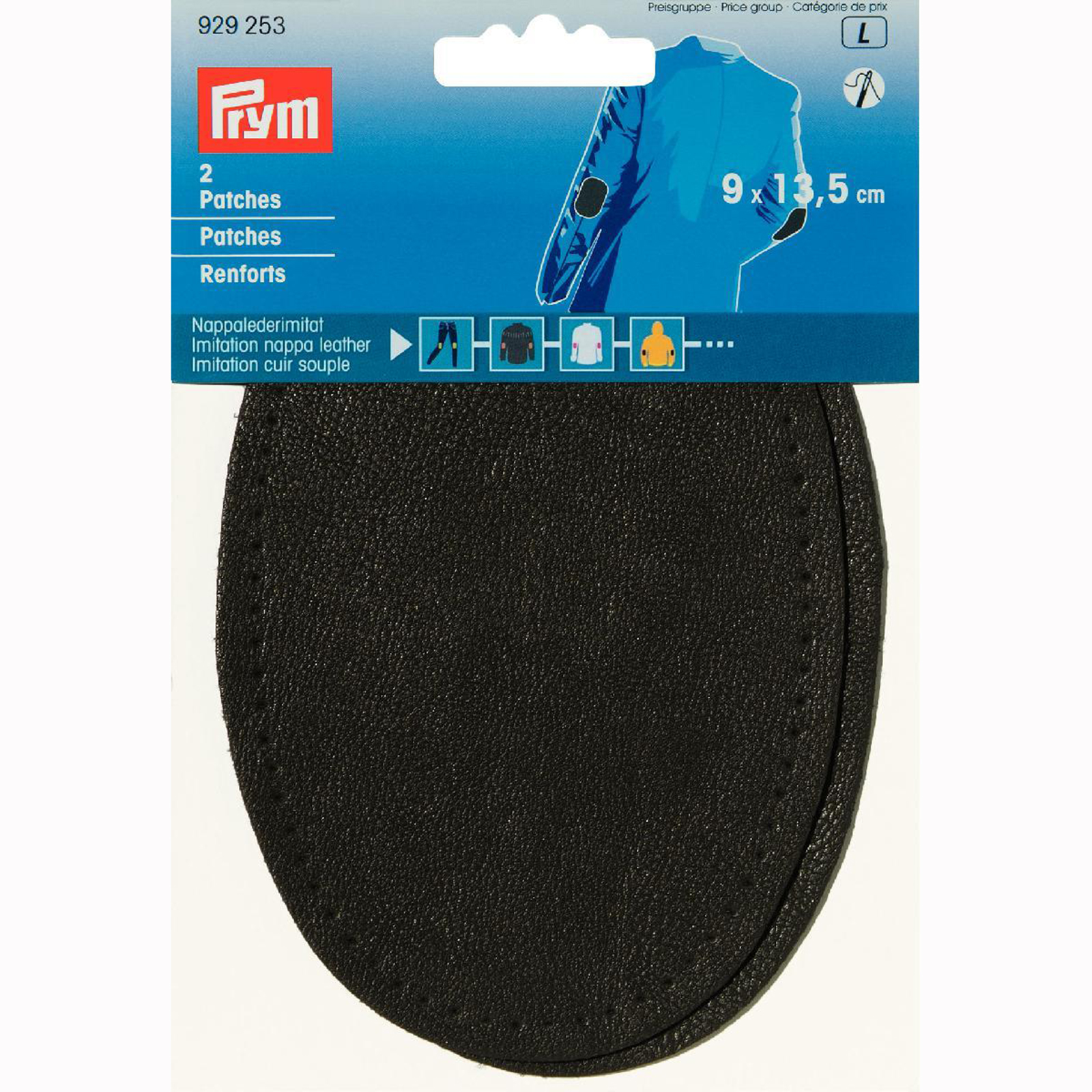 Prym 929253 Patches nappalederimitatie 9 x 13,5 cm donkergrijs - Kaart