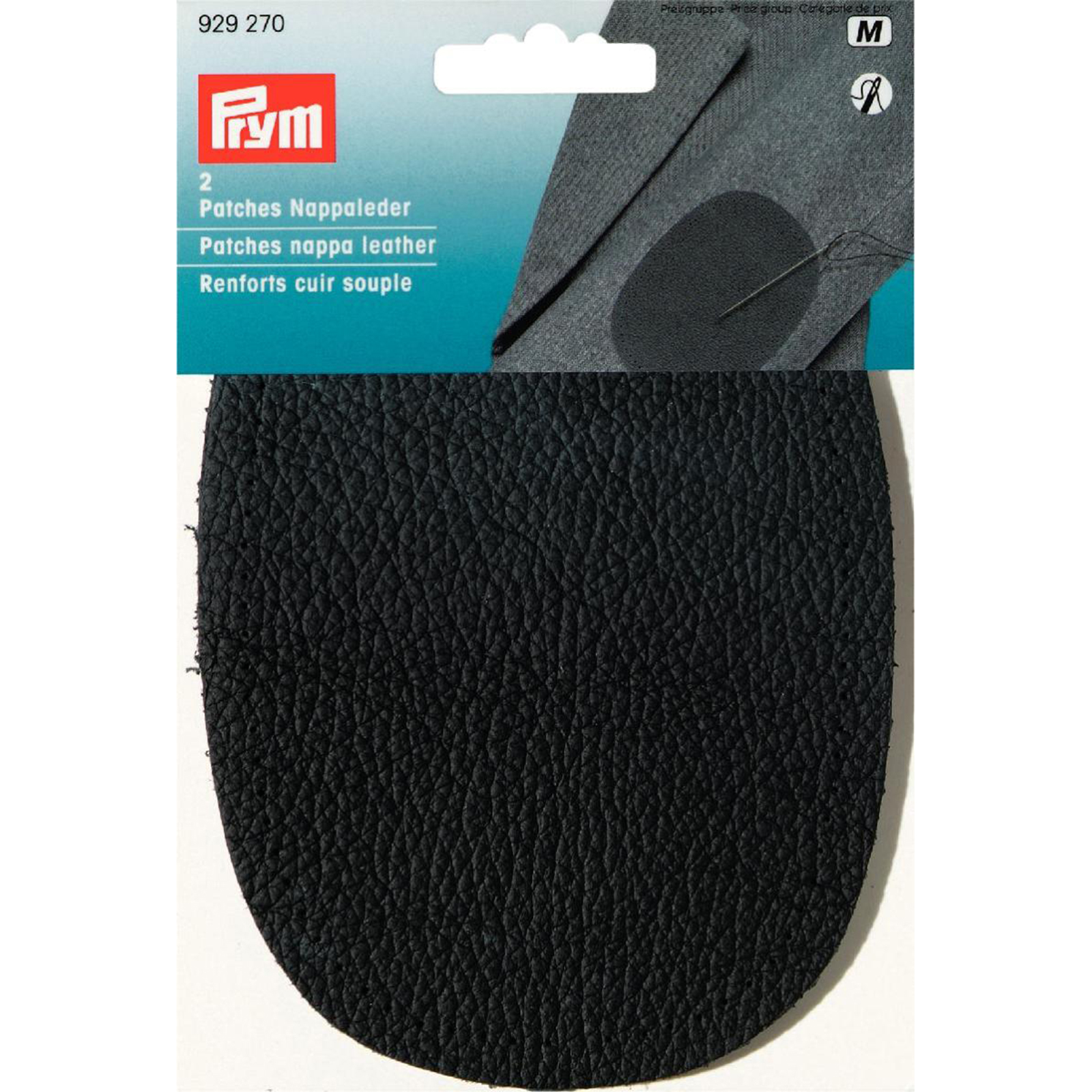 Prym 929270 Patches nappaleder om op te naaien 10 x 14 cm zwart - Kaart