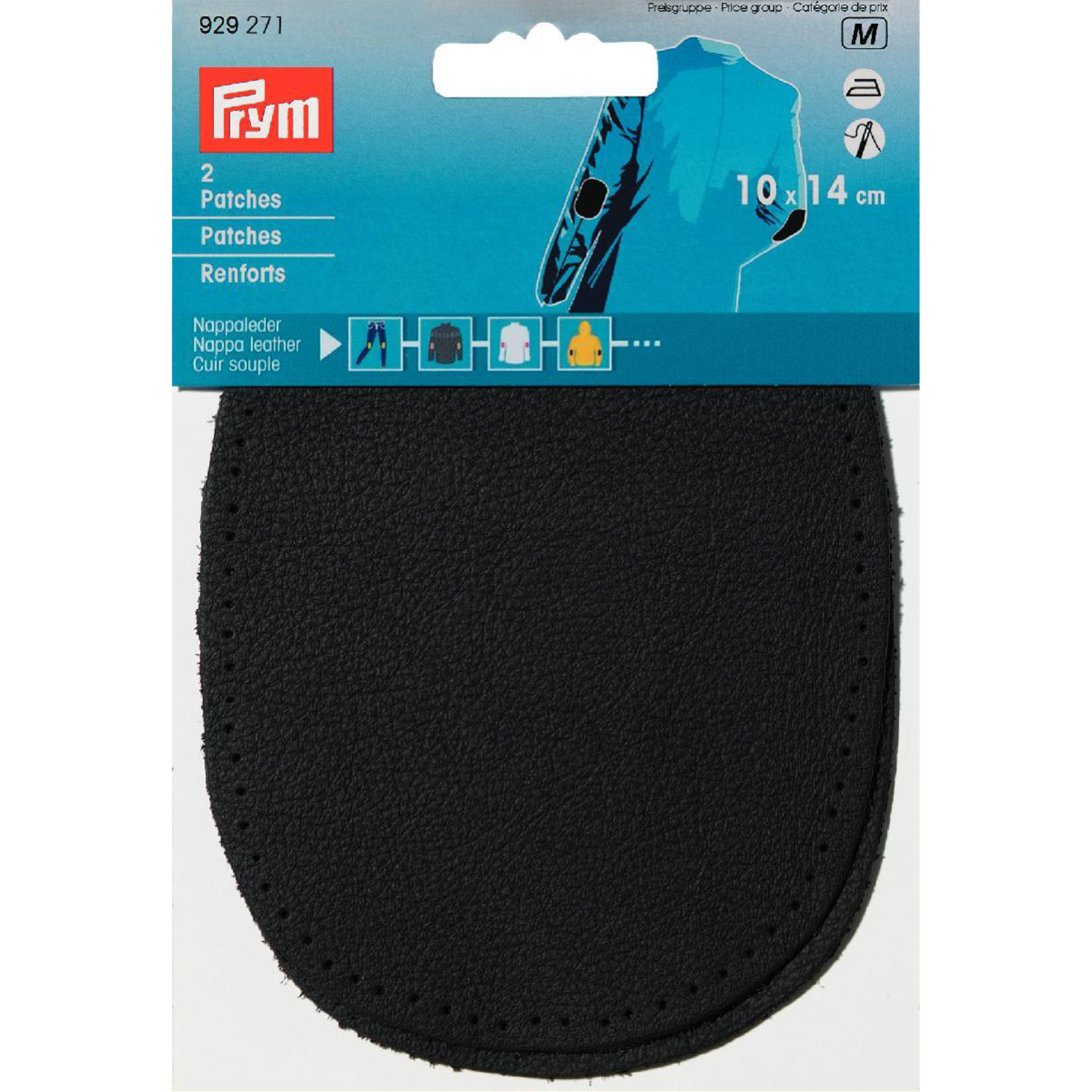 Prym 929271 Patches nappaleder om op te naaien 10 x 14 cm donkergrijs - Kaart