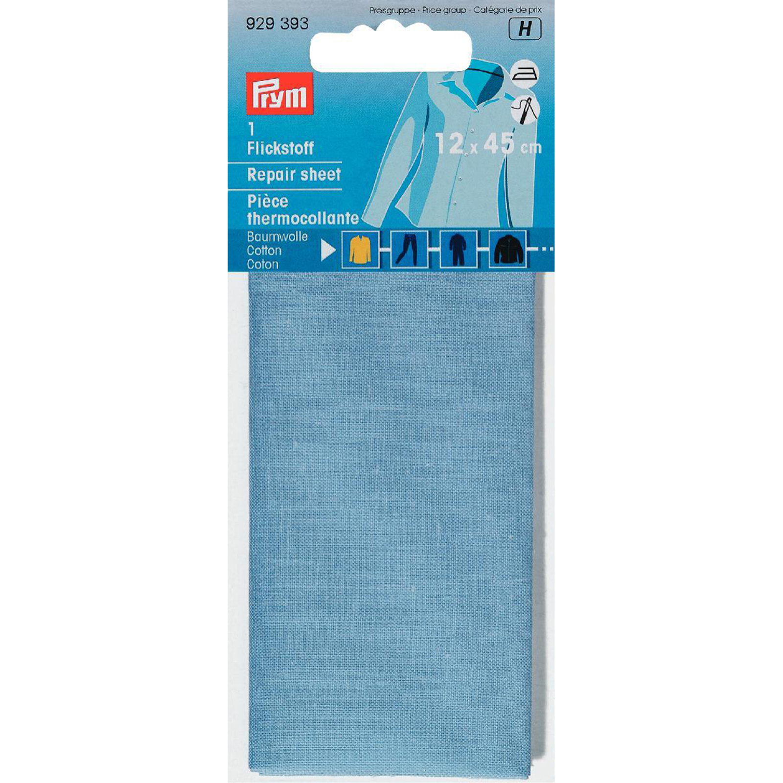 Prym 929393 Verstelstuk CO (opstrijkbaar) 12 x 45 cm hemelsblauw - Kaart