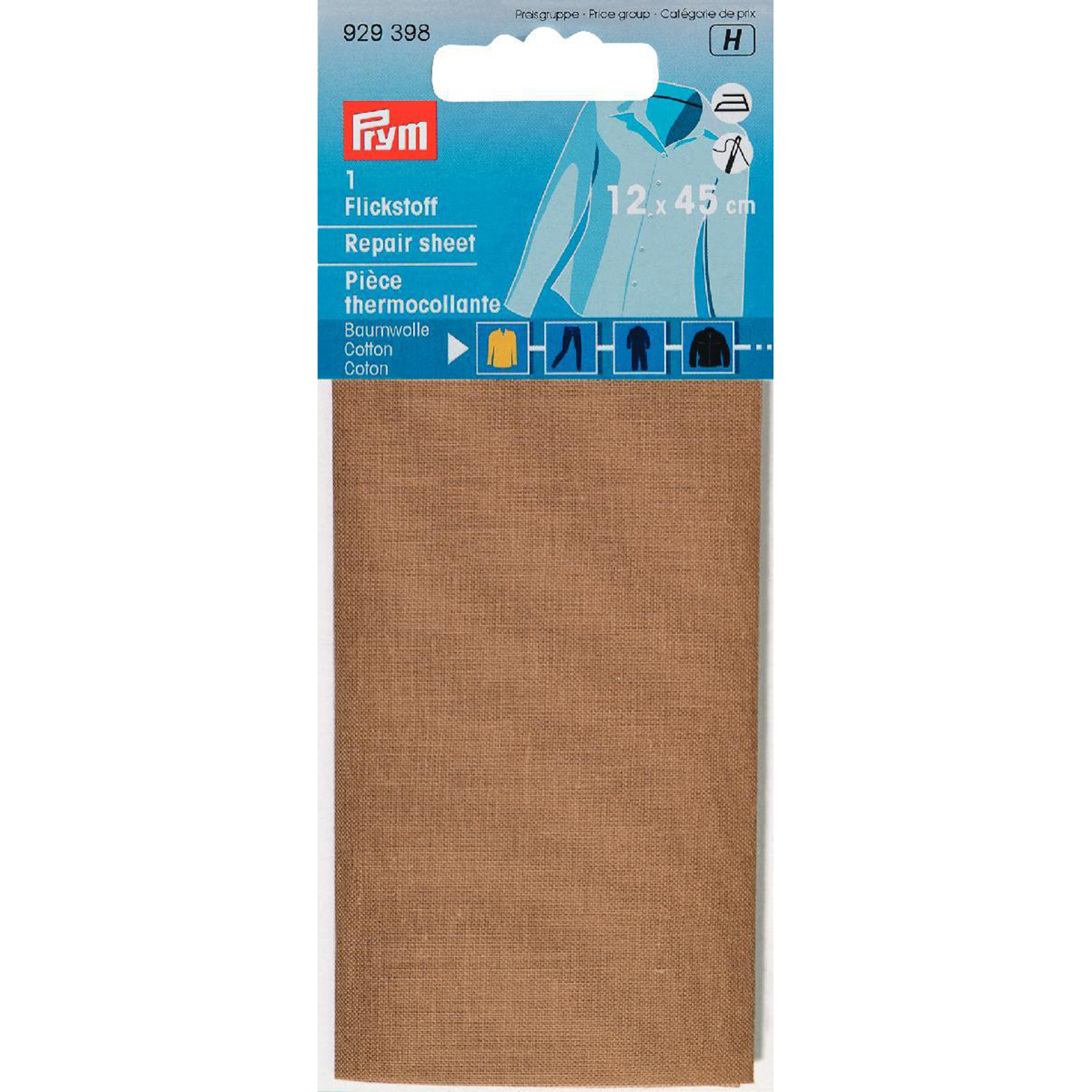 Prym 929398 Verstelstuk CO (opstrijkbaar) 12 x 45 cm camel - Kaart