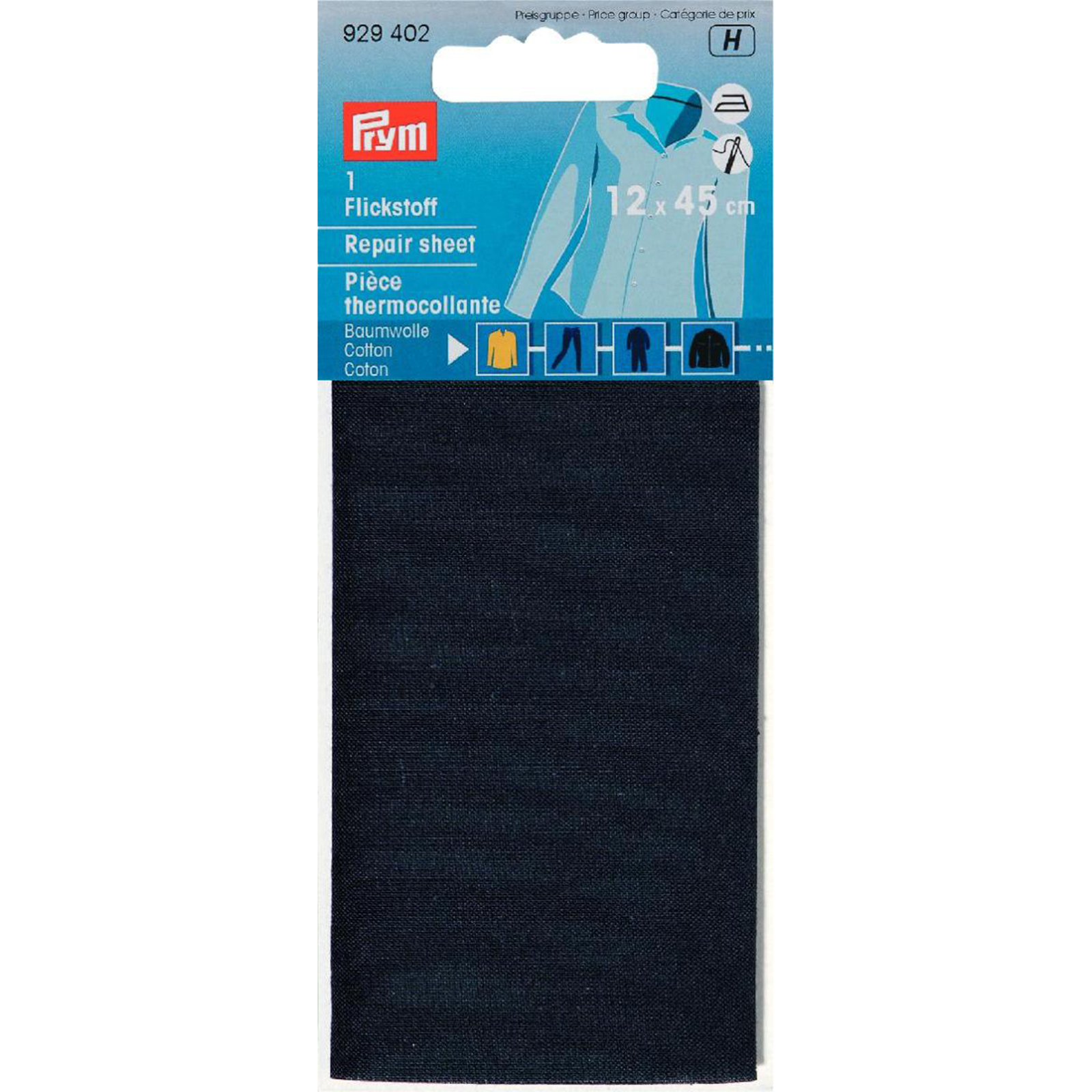 Prym 929402 Verstelstuk CO (opstrijkbaar) 12 x 45 cm marine - Kaart