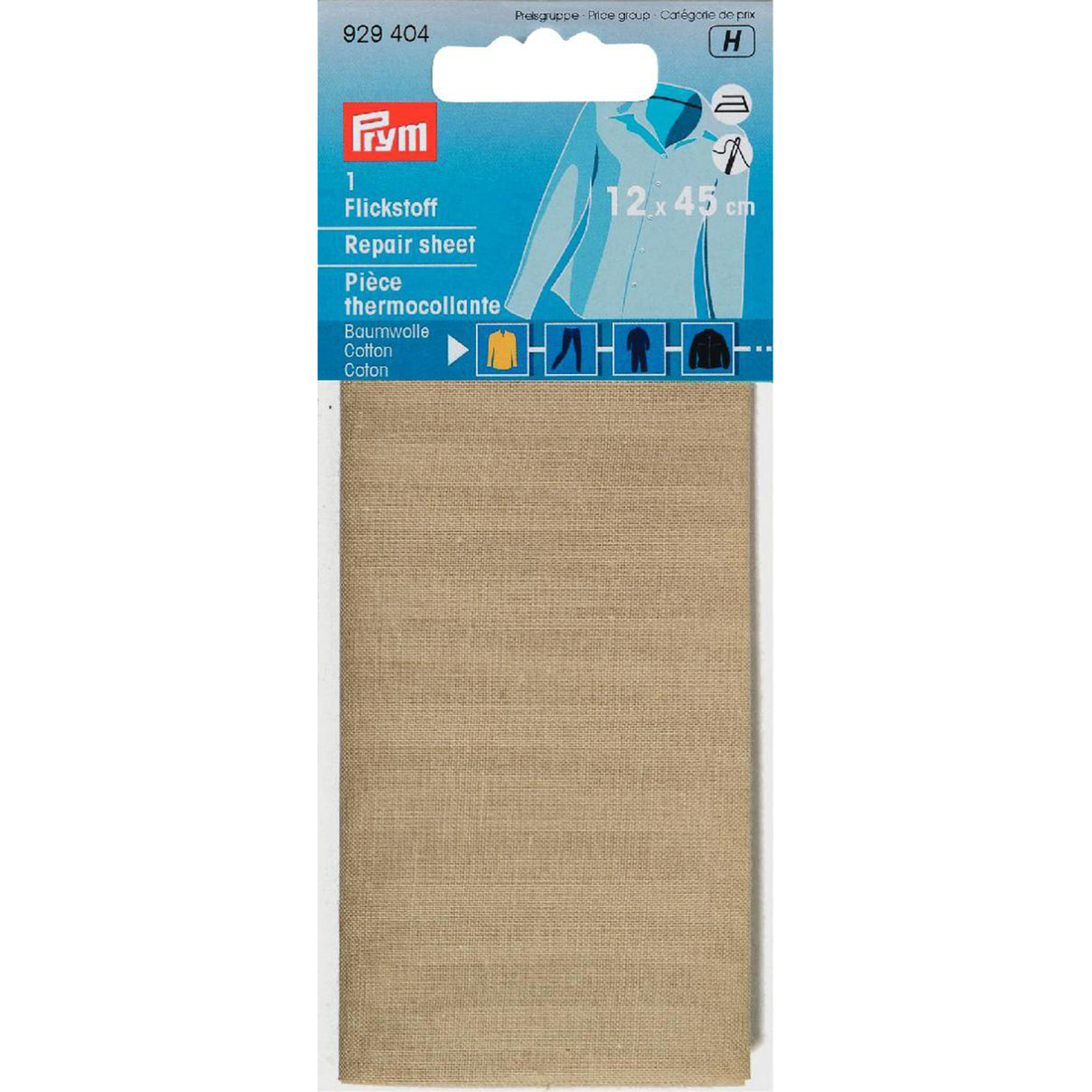 Prym 929404 Verstelstuk CO (opstrijkbaar) 12 x 45 cm beige - Kaart