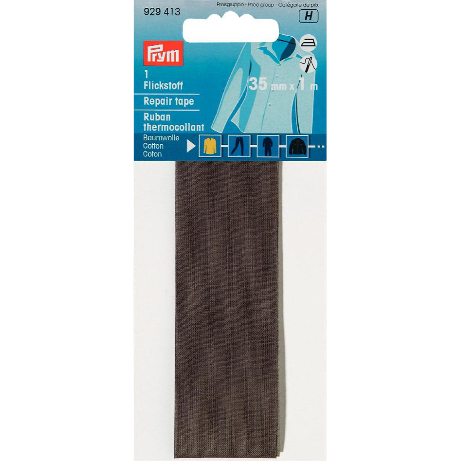 Prym 929413 Verstelstuk katoen (opstrijkbaar) 3,5 x 100 cm grijs - Kaart