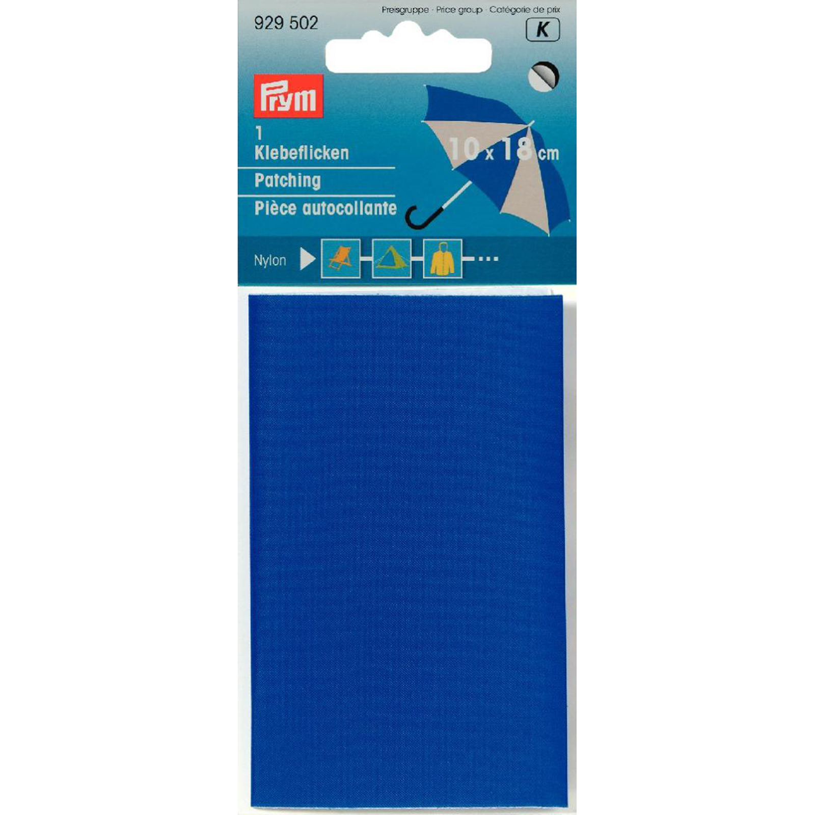 Prym 929502 Verstelstuk nylon zelfhechtend 6.5 x 14 cm blauw - Kaart