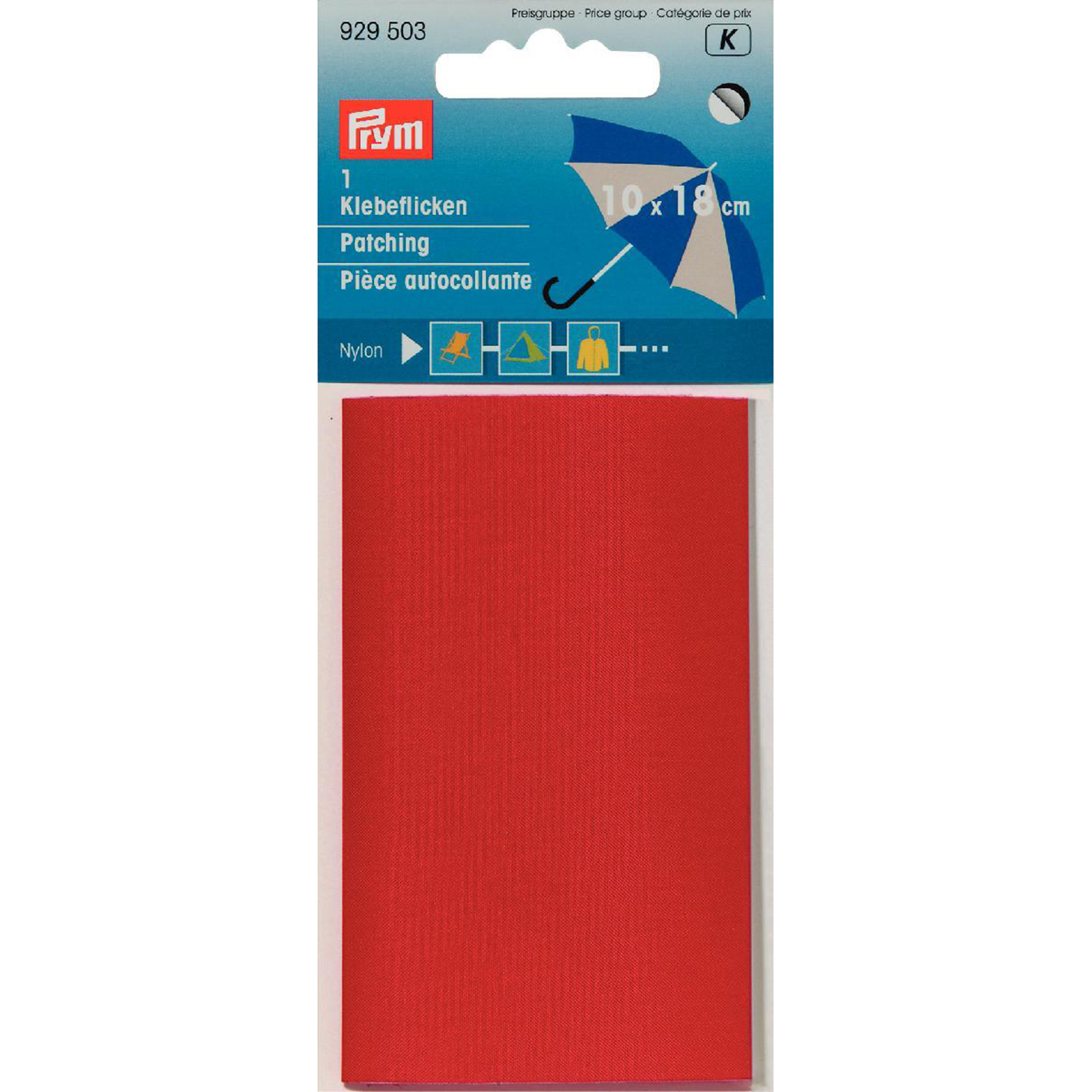 Prym 929503 Verstelstuk nylon zelfhechtend 10 x 18 cm rood - Kaart