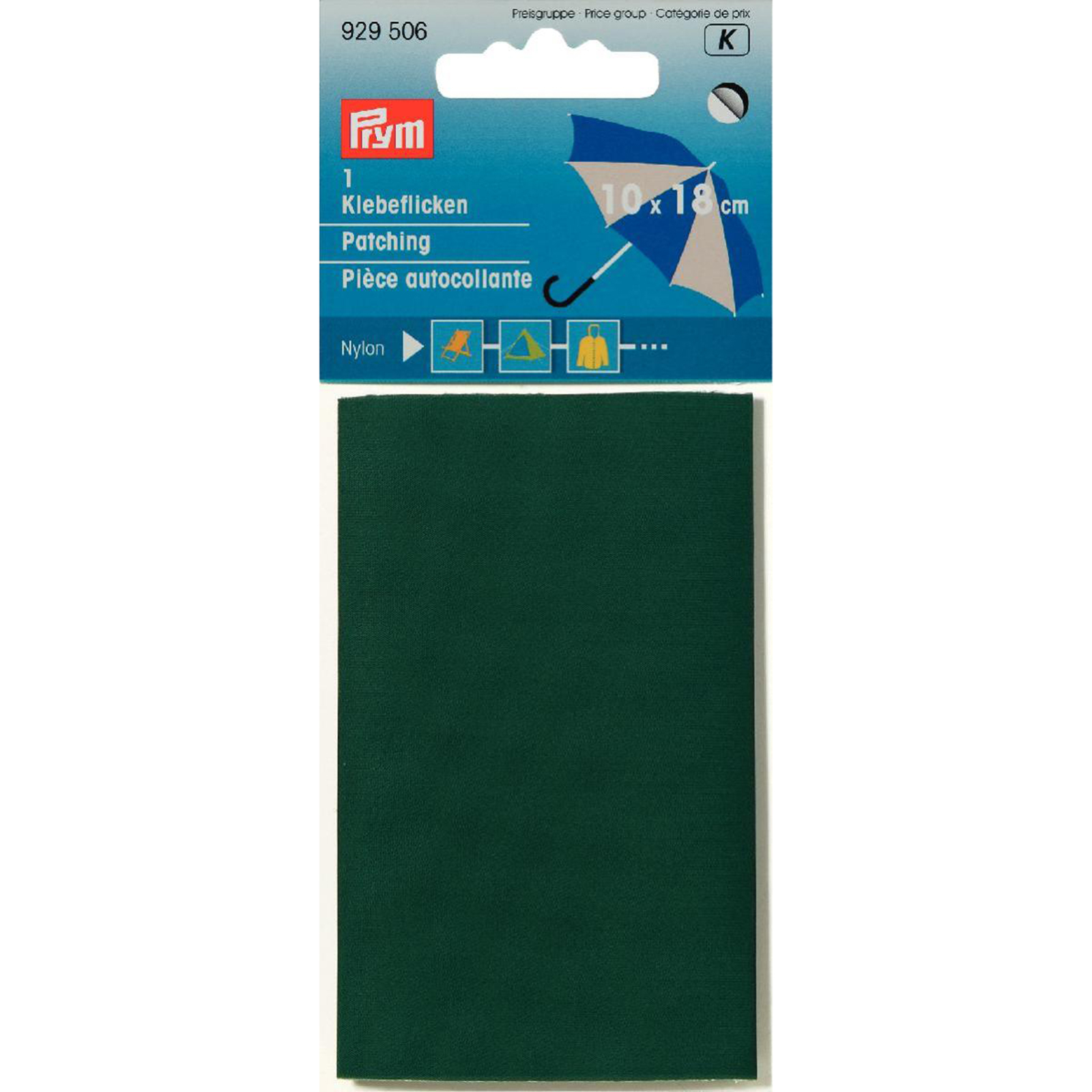 Prym 929506 Verstelstuk nylon zelfhechtend 10 x 18 cm groen - Kaart