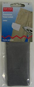 Prym 967111 Broekzakken 1/2 katoen (opstrijkbaar) 16 x 13 cm grijs - Kaart