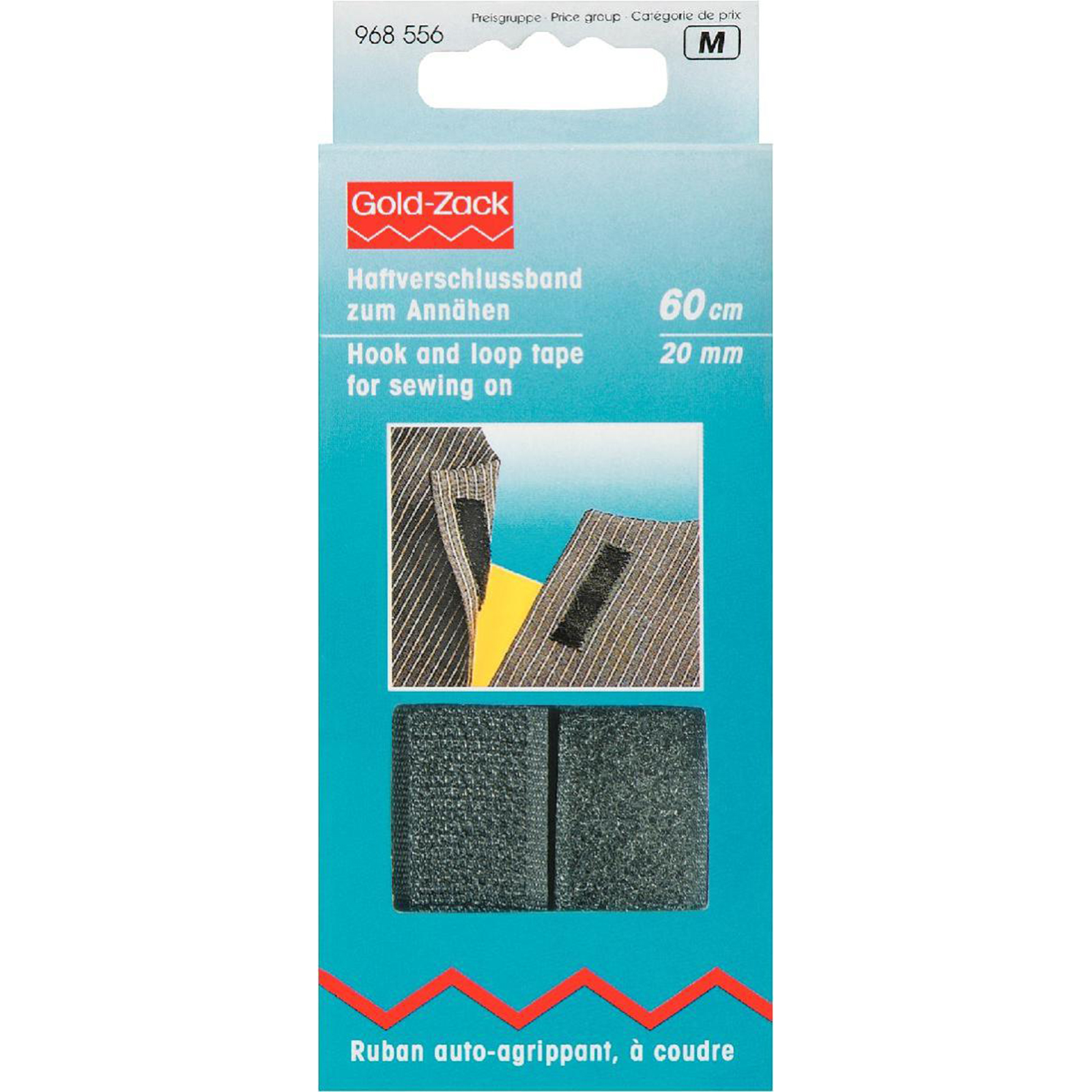 Prym 968556 Klittenbandsluiting om aan te naaien 20 mm zwart - Kaart