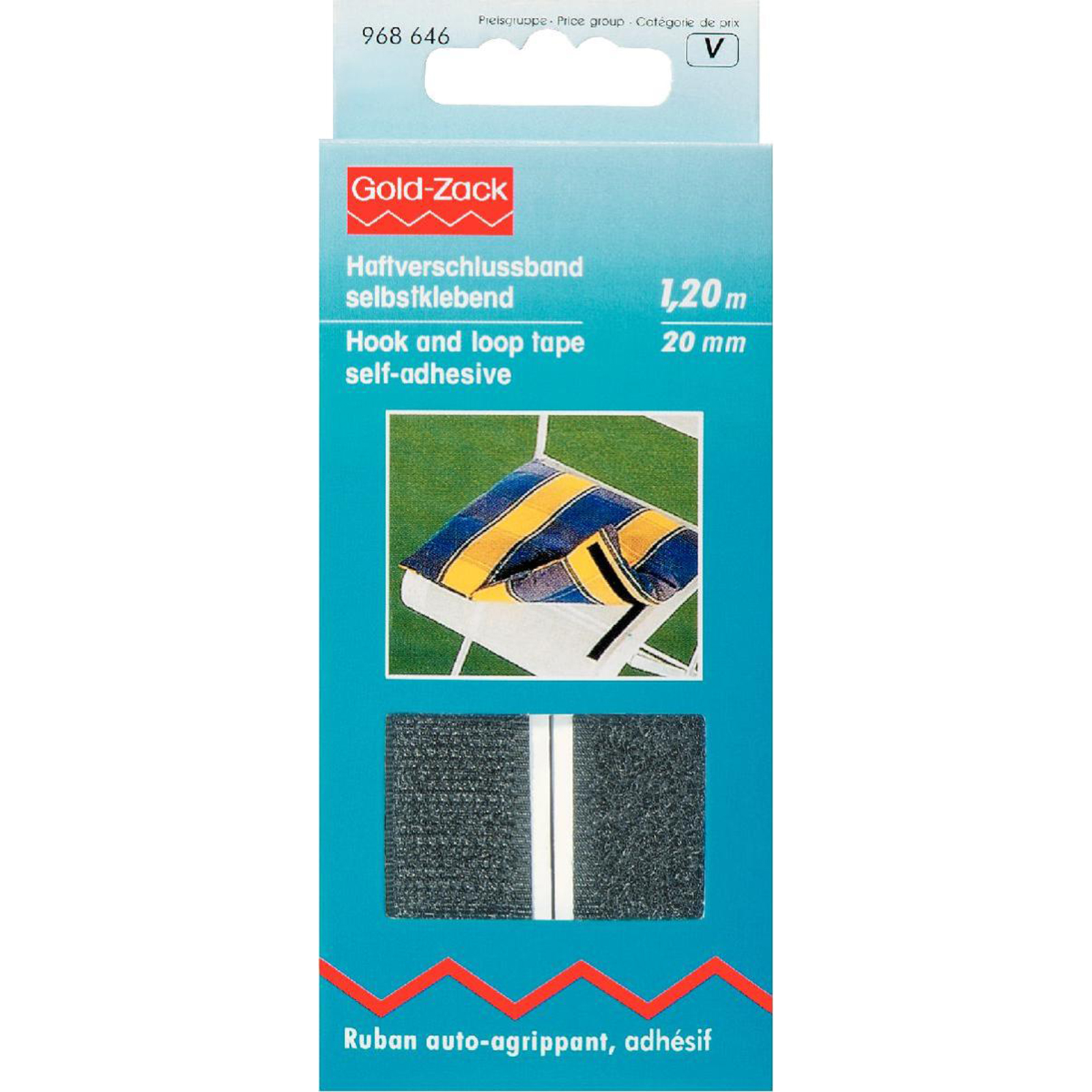 Prym 968646 Klittenbandsluiting zelfklevend 20 mm zwart - Kaart