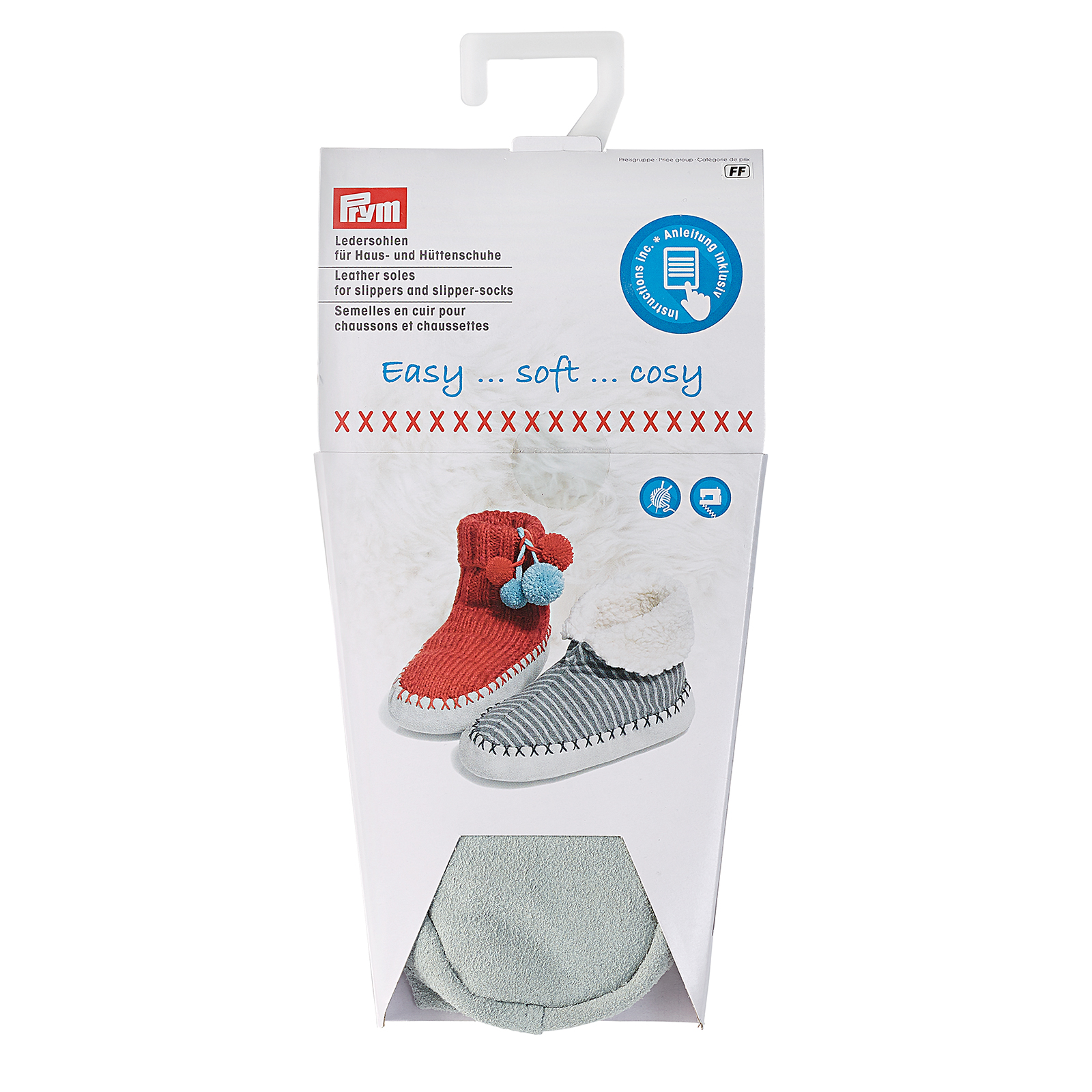 Prym 975304 Leren zolen huis- & hutsloffen maat 30-32 - Kaart