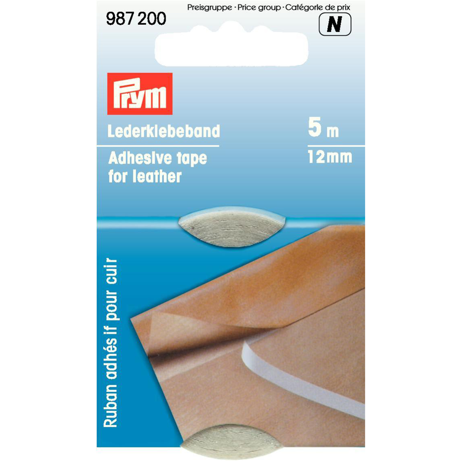 Prym 987200 Zelfklevende tape voor leder 12 mm - Kaart