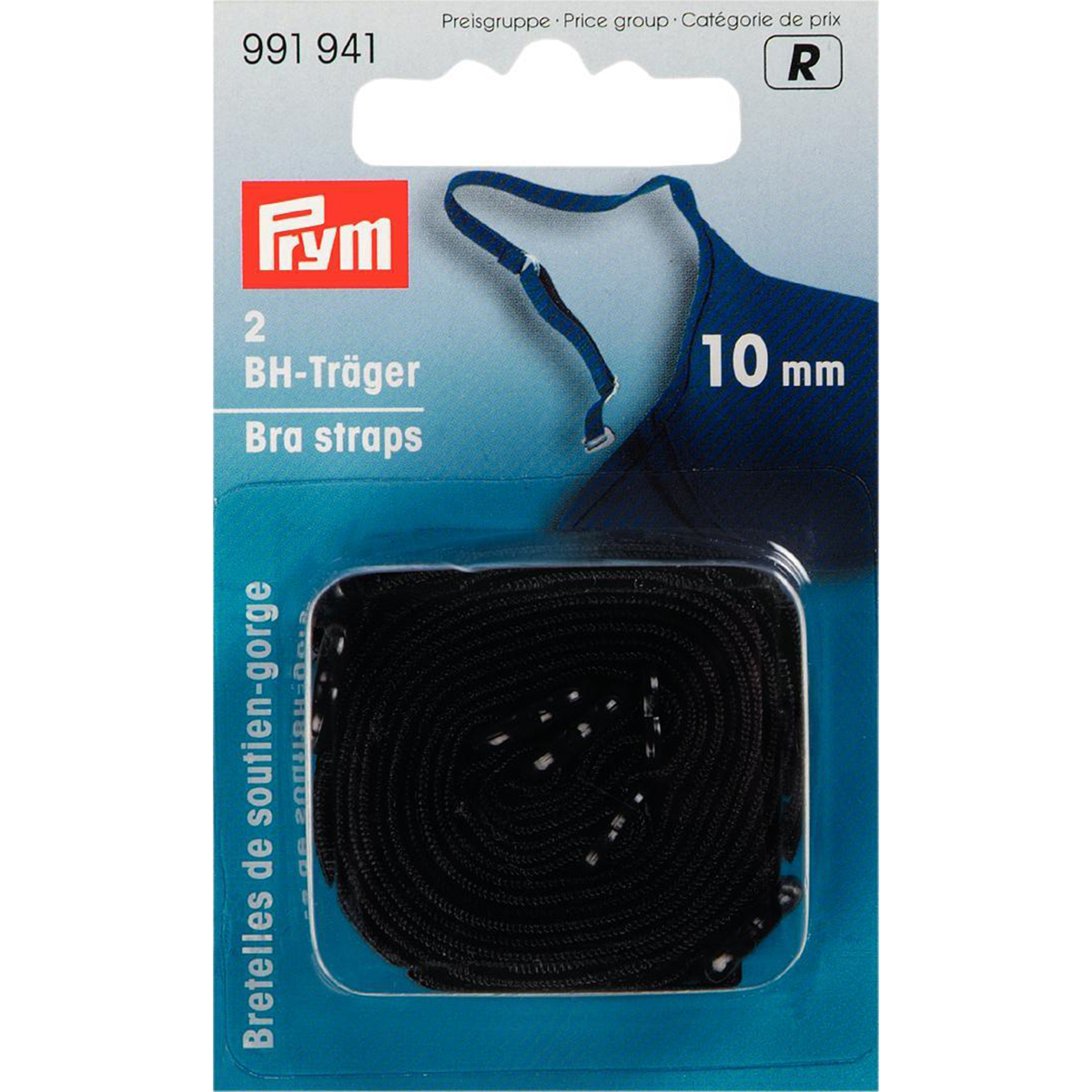 Prym 991941 BH-schouderband 10 mm zwart - Kaart