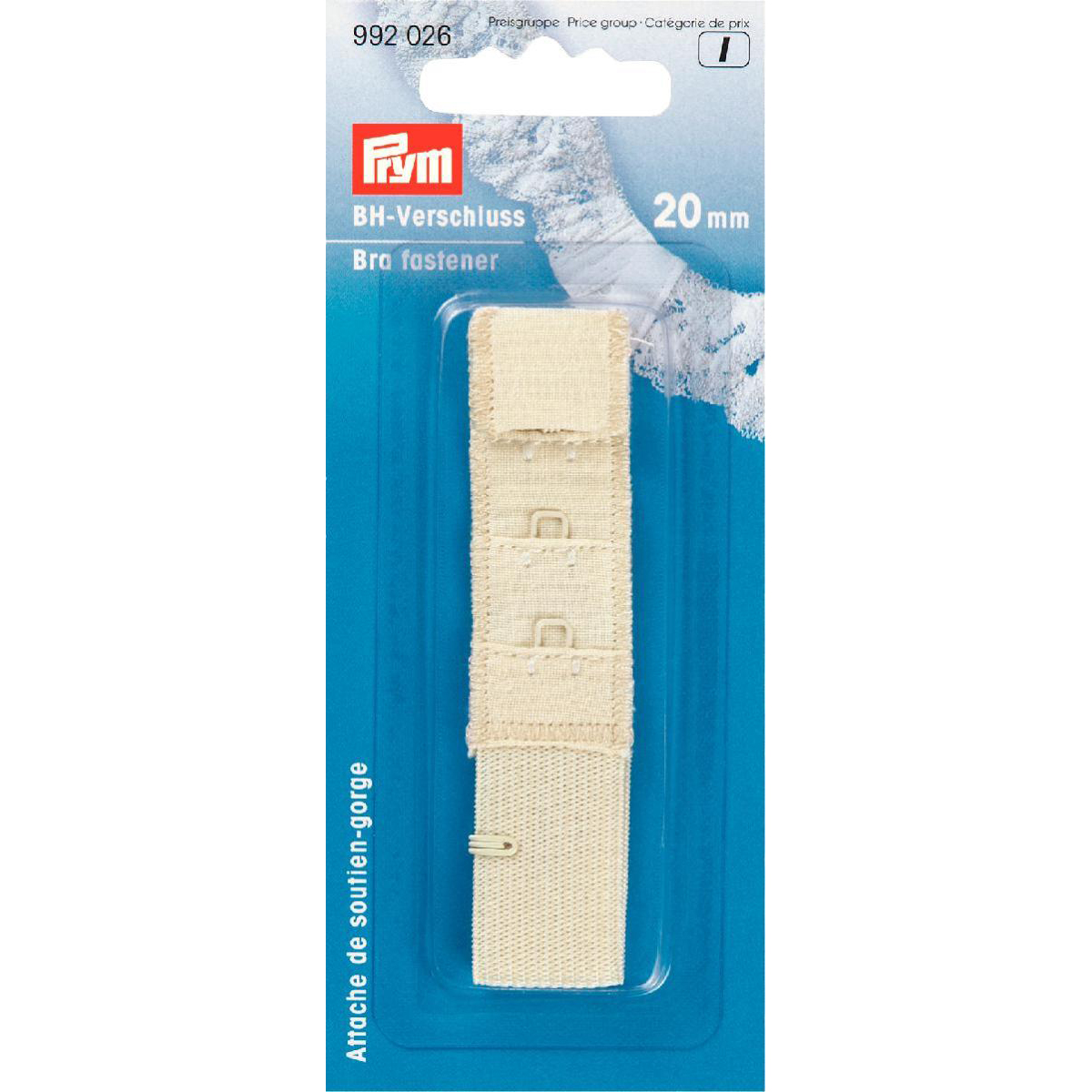 Prym 992026 BH sluiting 20mm champagne - Kaart
