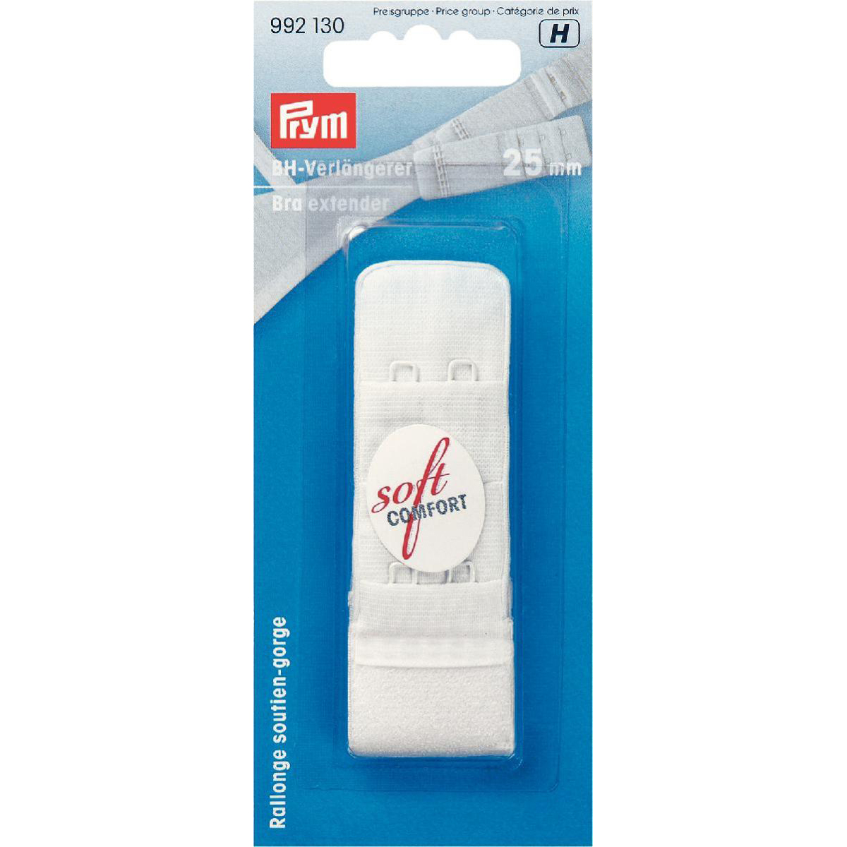 Prym 992130 BH-verlengstuk 25 mm 3 x 2 haken wit - Kaart