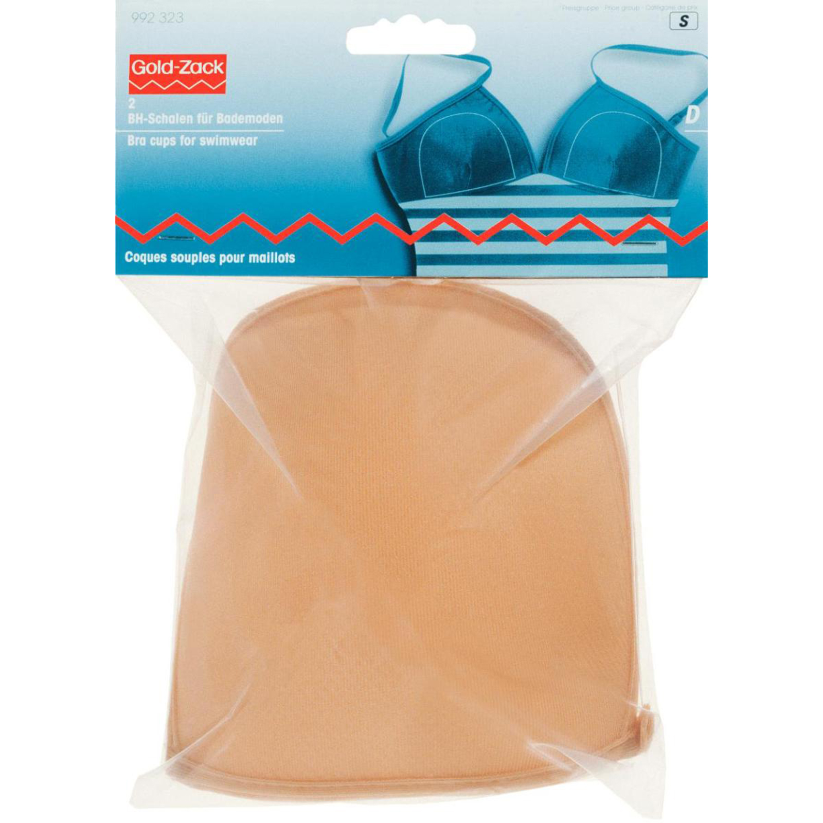 Prym 992323 BH-inlegcups voor badkledij maat D huidkleurig - Kaart