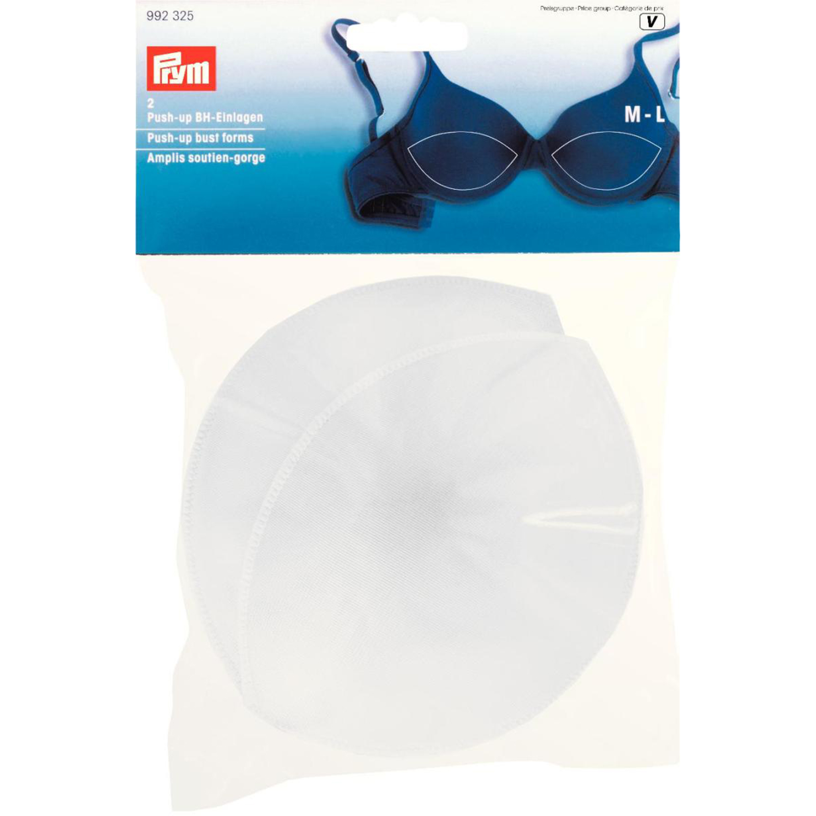 Prym 992325 Push-up BH-inlegcups één maat wit - Kaart