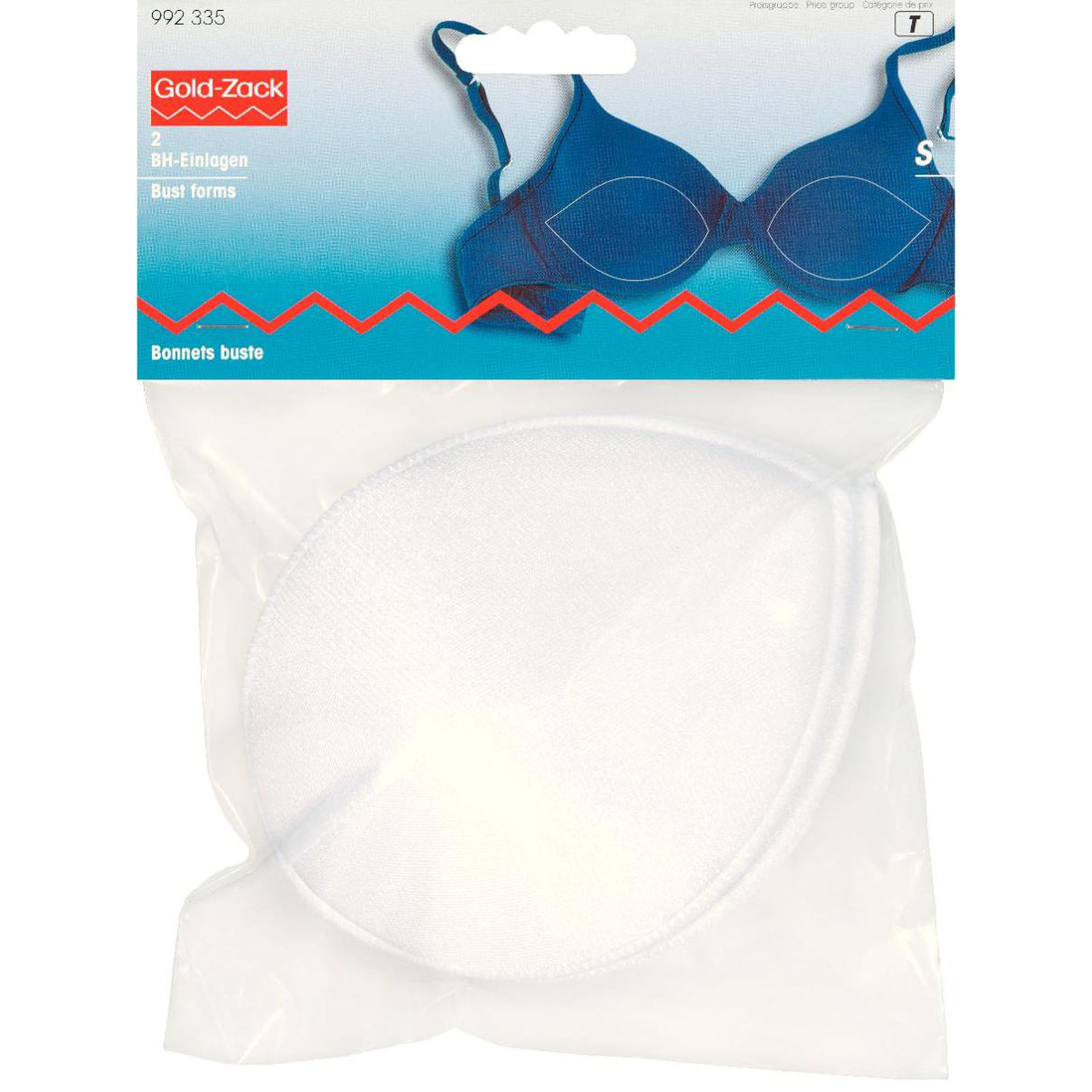 Prym 992335 BH-inlegcups maat S wit, overtrokken met 100 % polyamide - Kaart