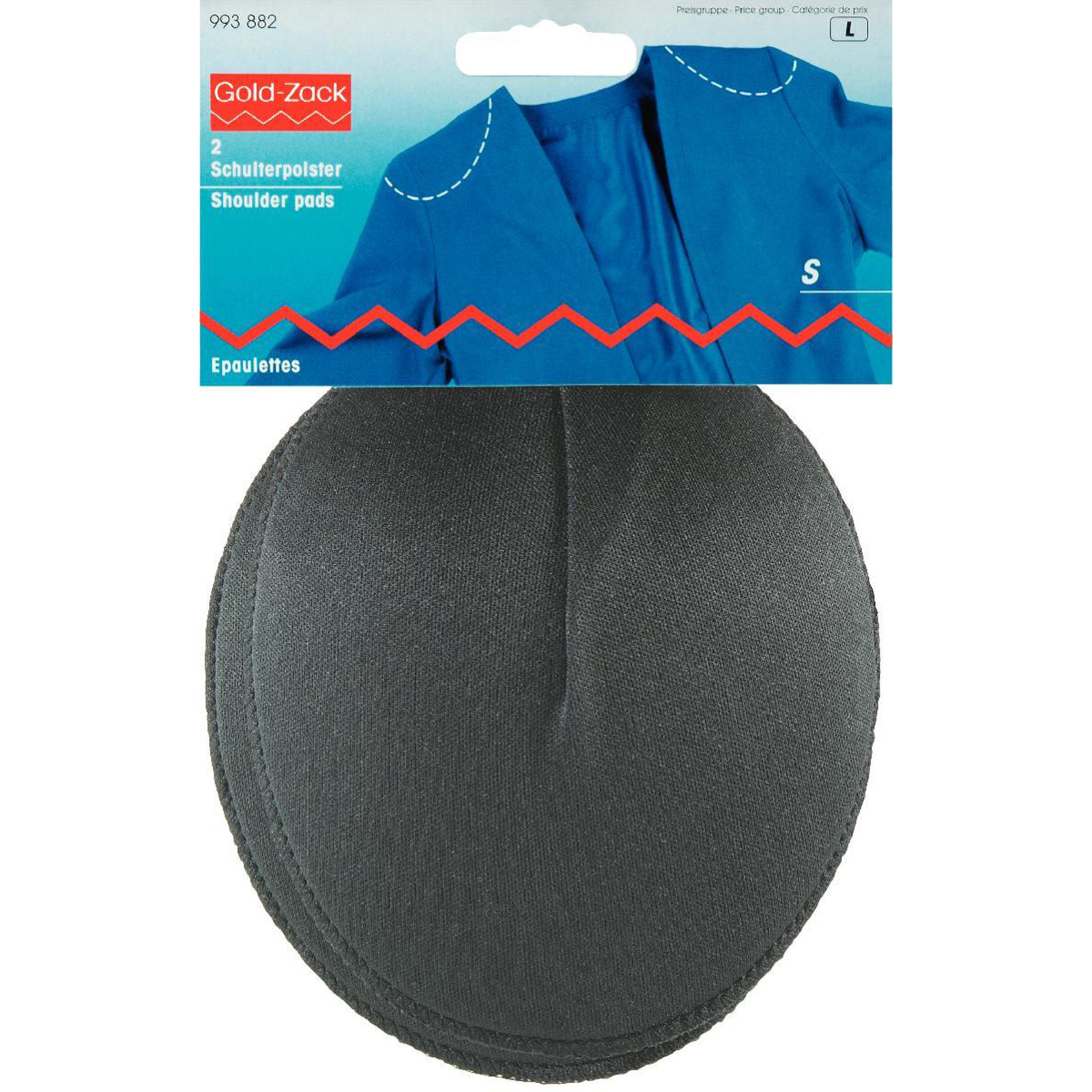 Prym 993882 Schoudervullingen zonder klittenband raglan S zwart - Kaart