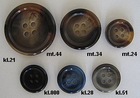 Restyle 007.81181.24 Gemeleerde blazer knopen 4 gaats 15 mm - Kleur 886