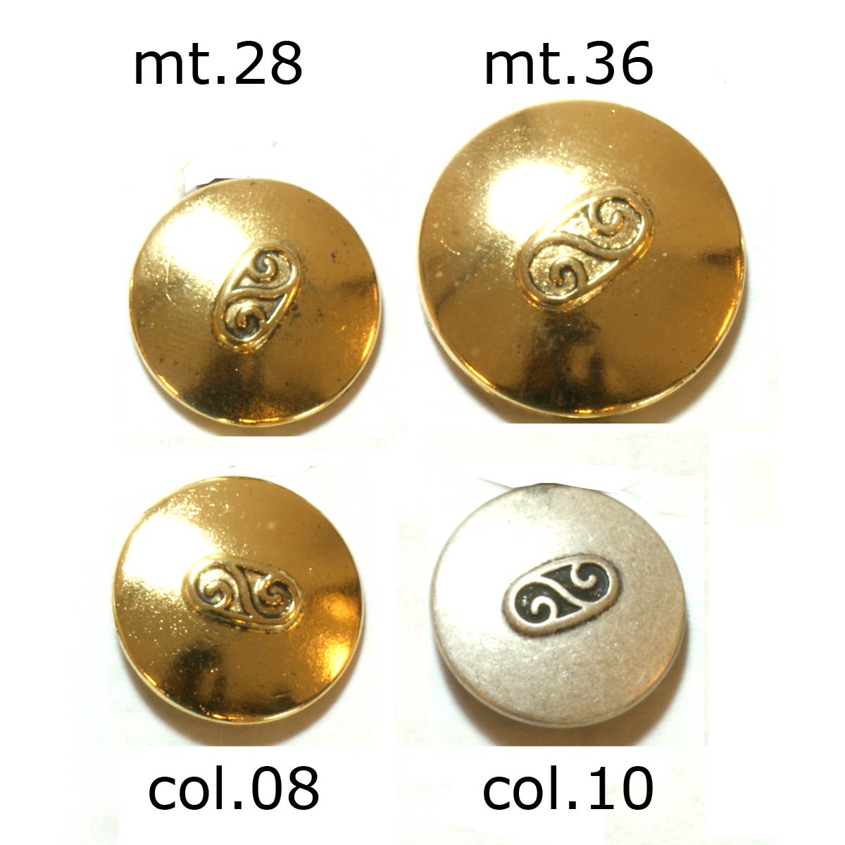 Restyle 007.81214.36 Metalen knopen achtersteek 22 mm - Kleur 10