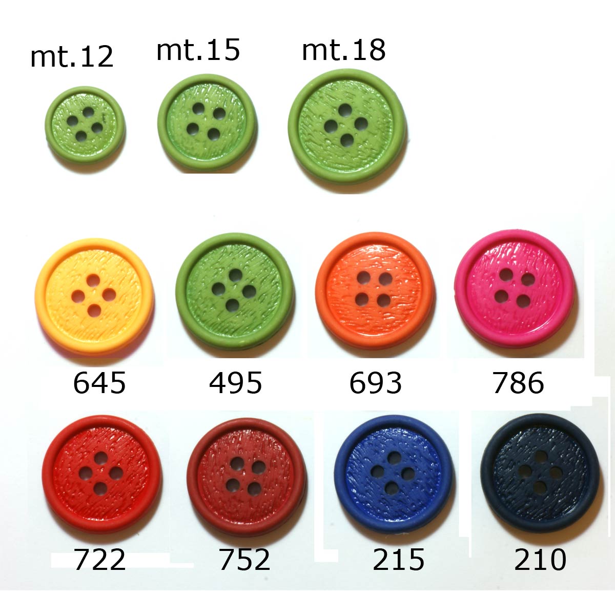 Restyle 007.81344.15 Unigekleurde knopen 4 gaats 15 mm - Kleur 215