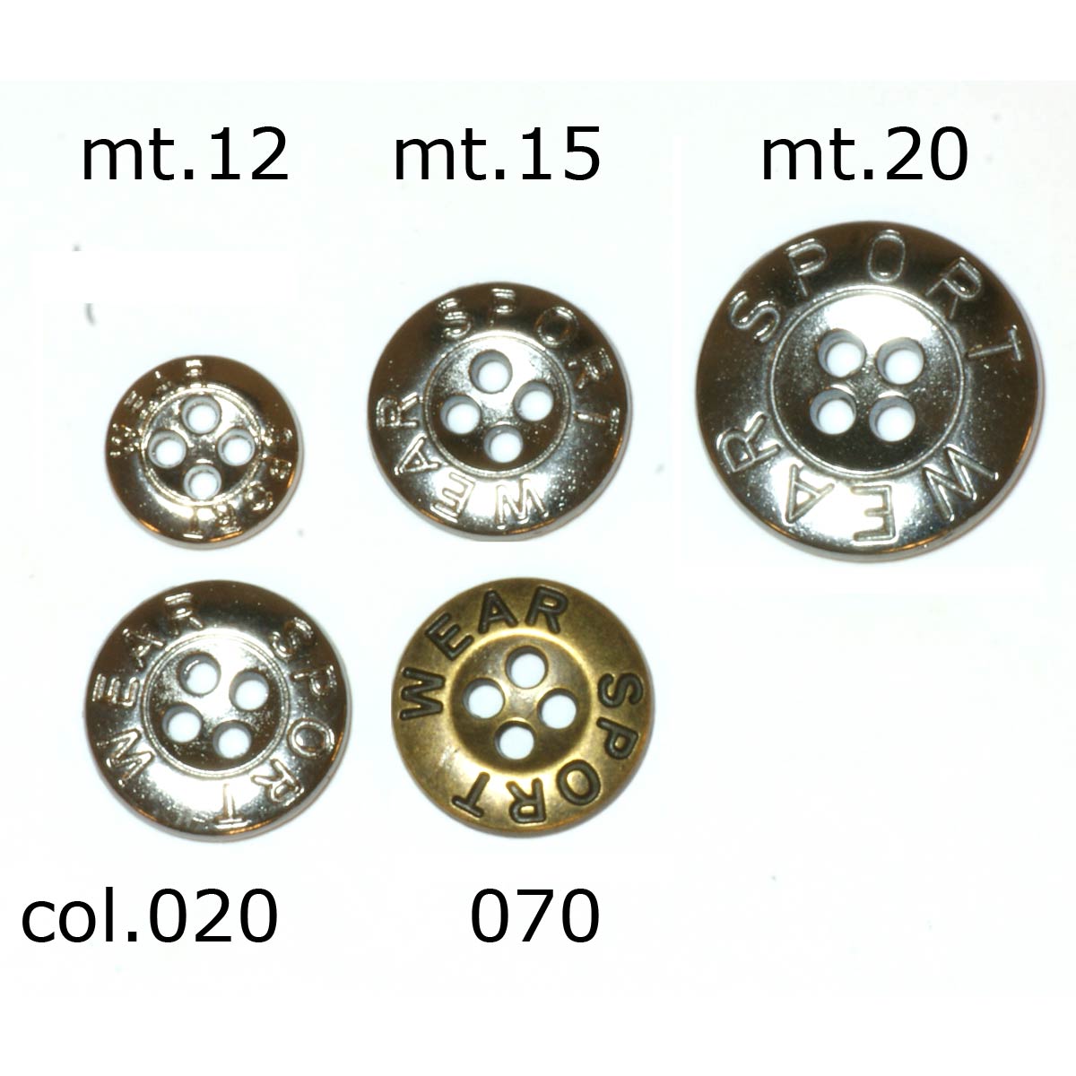 Restyle 007.82405.20 Metalen knopen 4 gaats 20 mm - Kleur 020