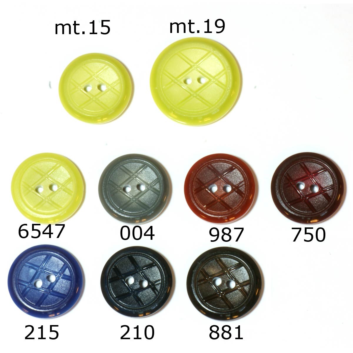 Restyle 007.83287.15 Unigekleurde knopen 2 gaats 15 mm - Kleur 004