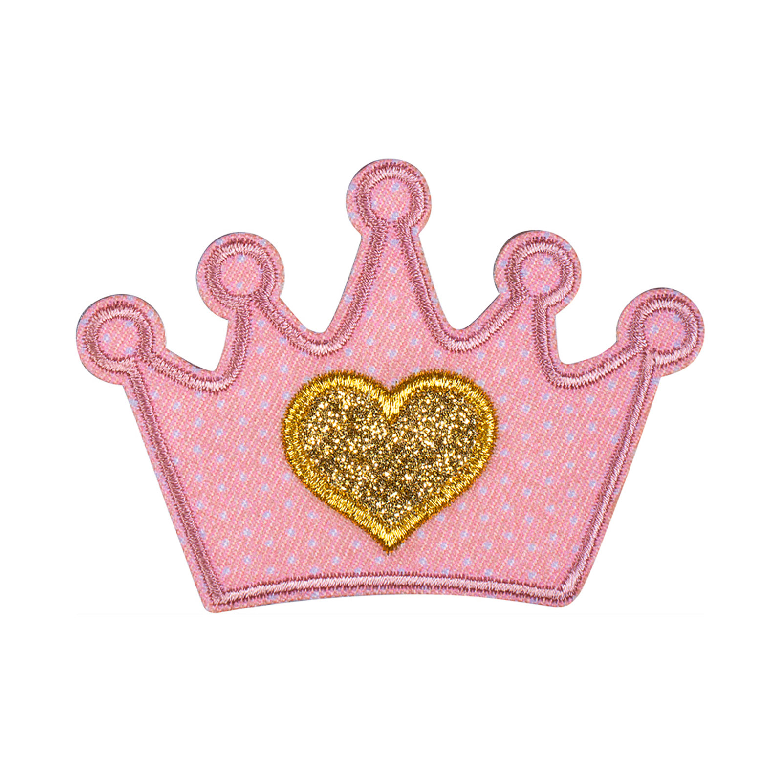 Restyle 013.10292  Applicatie Kroon roze 78 x 56 mm - Kaart