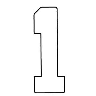 Restyle 013.85 Applicatie Flockcijfers 6cm 009. - Kleur 1