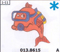 Restyle 013.8615 Applicatie Diving Fish. - Kaart