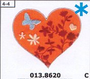 Restyle 013.8620 Applicatie hart oranje. - Kaart