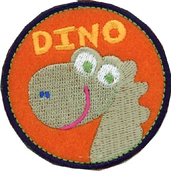 Restyle 013.8625V2 Applicatie Dino in oranje circel. - Kaart