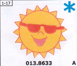 Restyle 013.8633 Applicatie Sun with Sunglasses. - Kaart