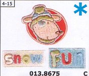 Restyle 013.8675 Applicatie Fun hond in sneeuw - Kaart