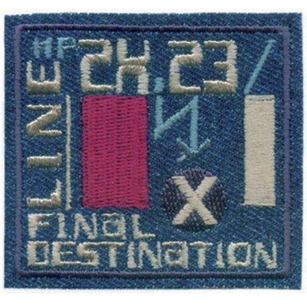Restyle 013.8680V3 Appl. Badge Denim Final Destination. L x B: 63mm x 59mm - Kaart