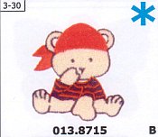 Restyle 013.8715 Applicatie Beer met rode hoed. - Kaart