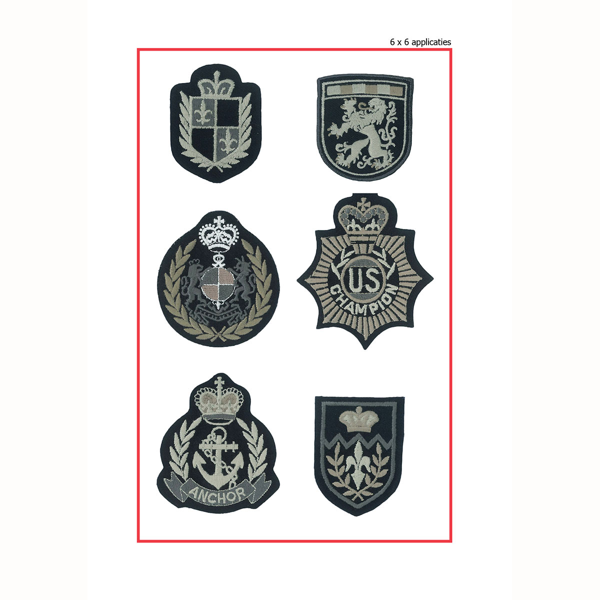 Restyle 013.9838 Applicatie pakket Katoen Navy 6x6. - PAKKET