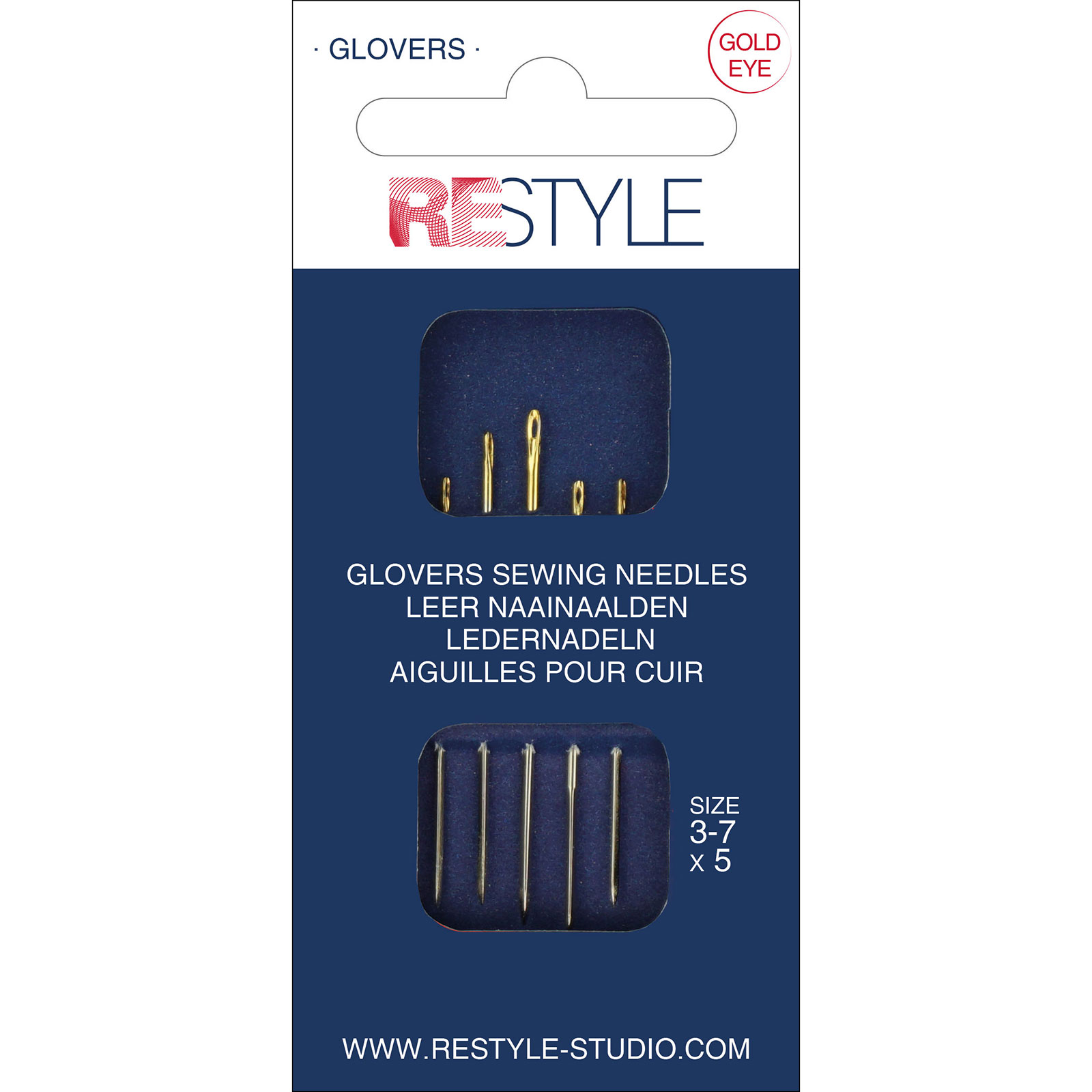 ReStyle Leer naainaalden 3-7, 5 stuks - Kaart