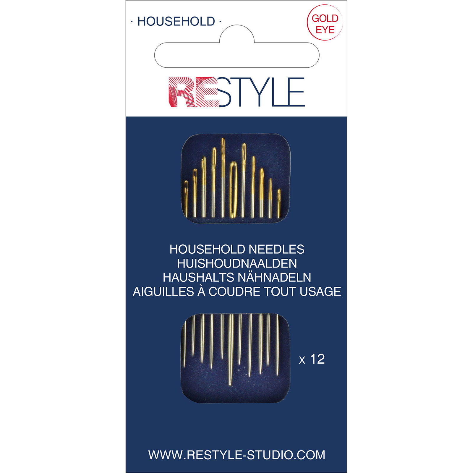 ReStyle Huishoudnaalden, 12 stuks assorti - Kaart