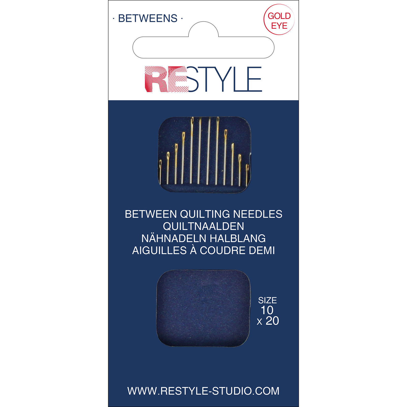 ReStyle Quiltnaalden 10, 20 stuks - Kaart