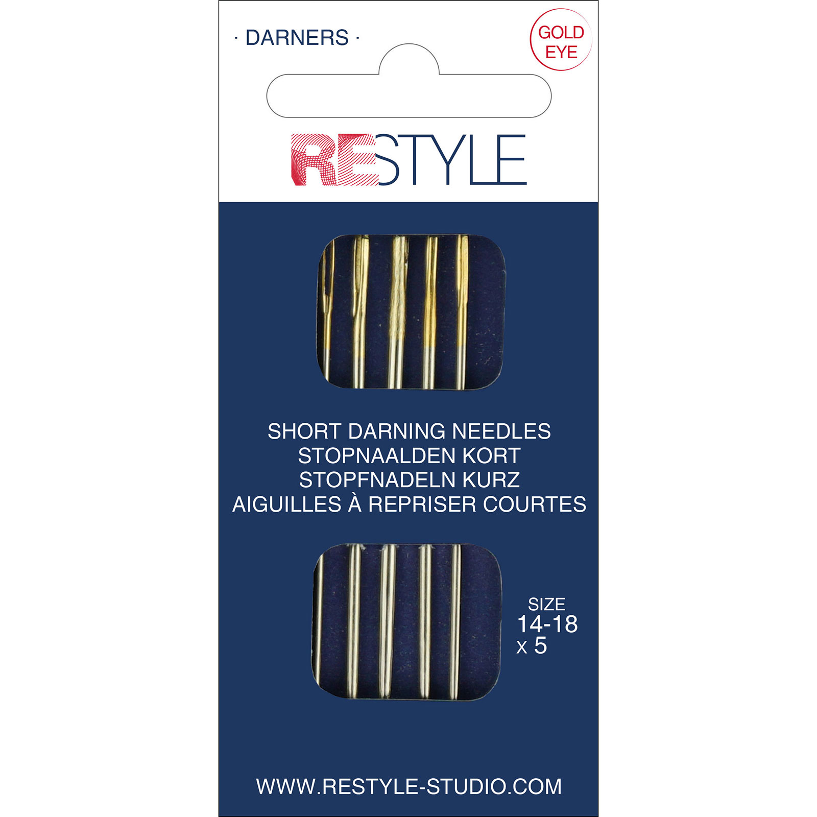 ReStyle Stopnaalden kort 14-18, 5 stuks assorti - Kaart