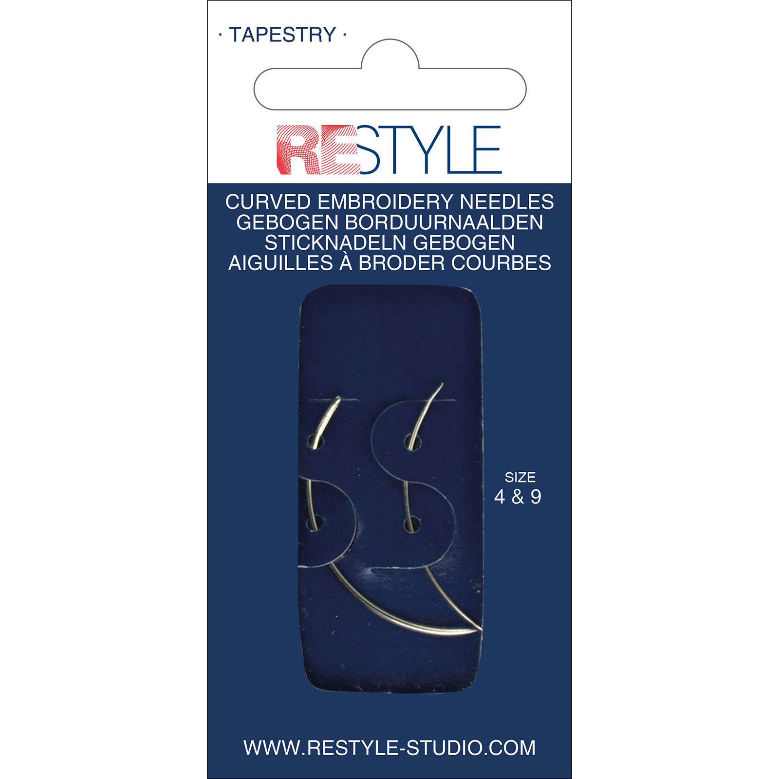 ReStyle Gebogen Borduurnaalden maat 4 en 9 - Kaart
