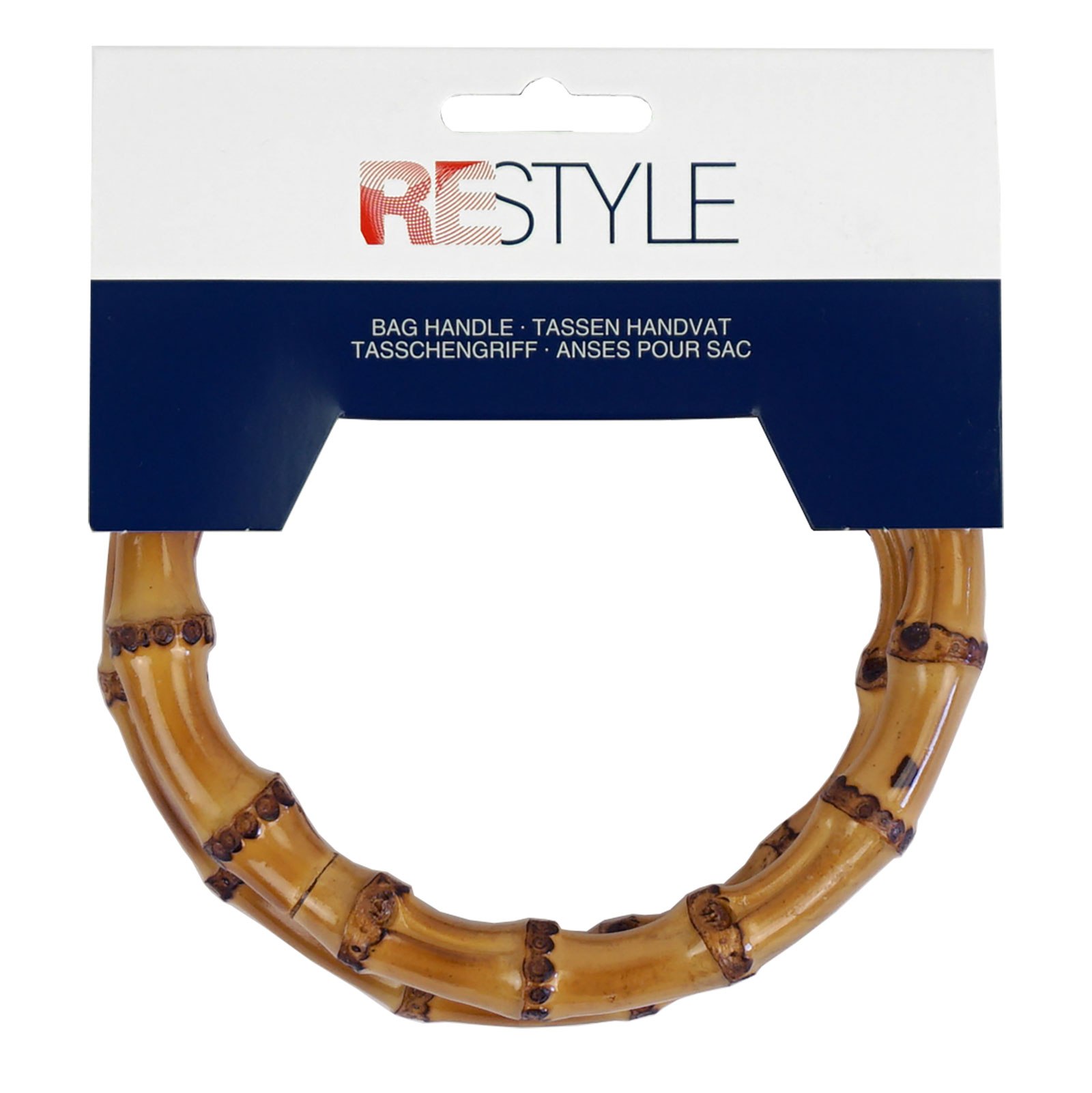 Restyle Tassen Handvat Bamboe 12cm - Kaart
