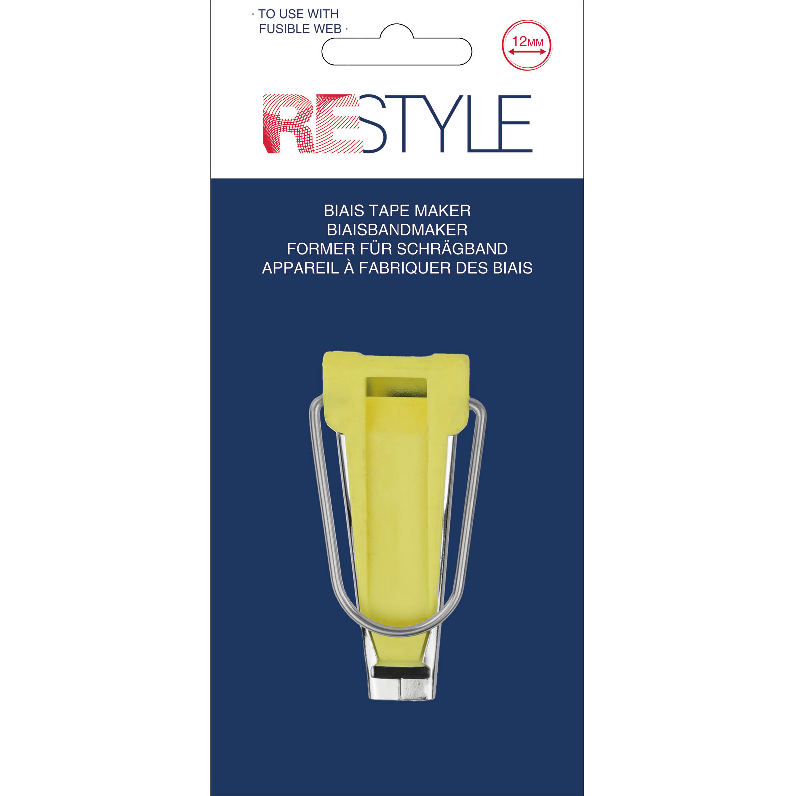 ReStyle Strijkbare biaisbandmaker 12 mm - Kaart