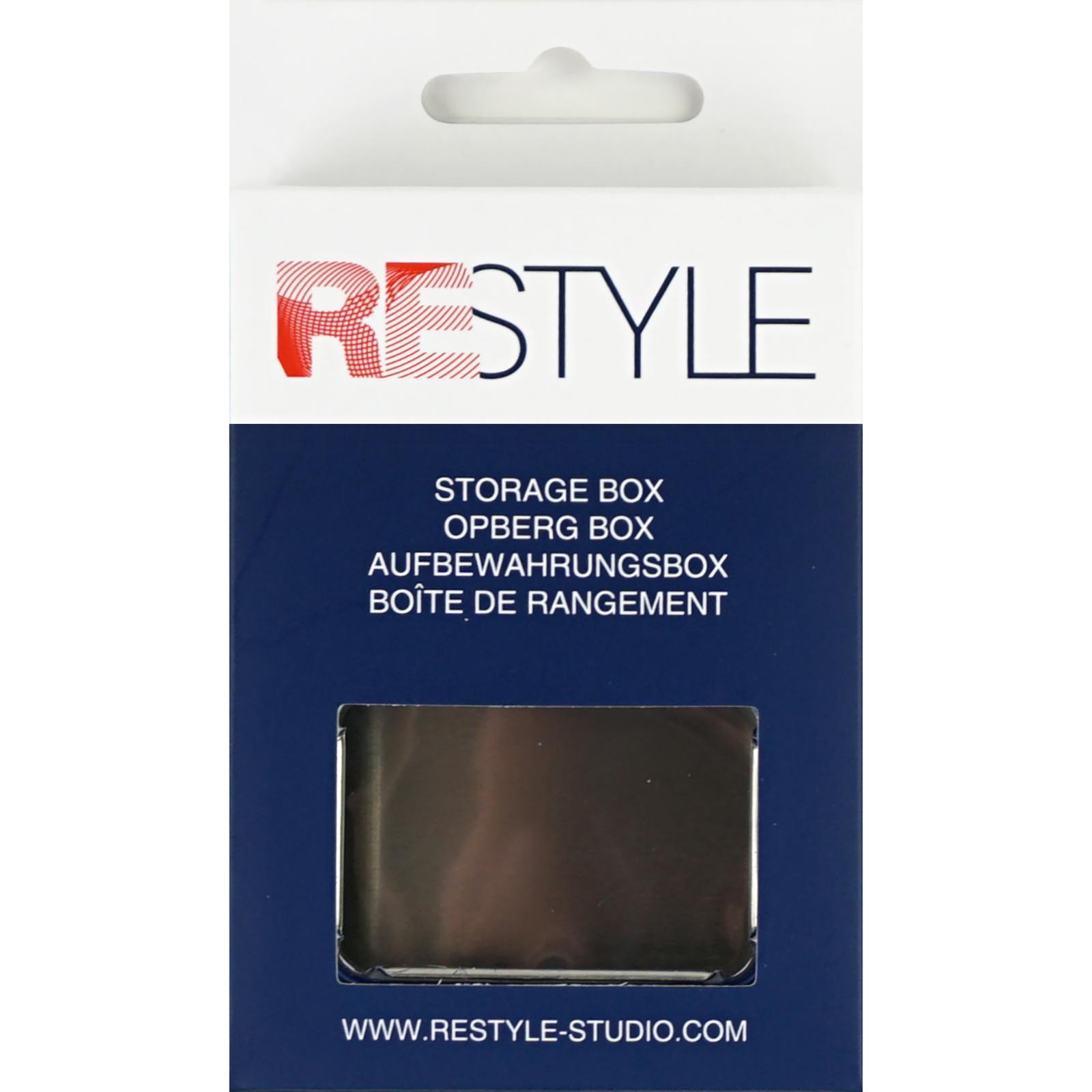 ReStyle Tinnen opbergbox met venster 91 x 63 x 18 mm - Kaart
