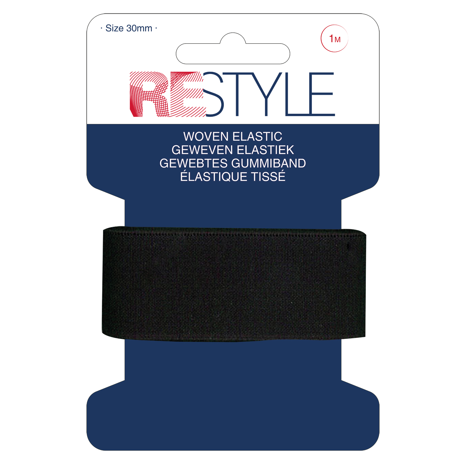 ReStyle Geweven elastiek 30 mm x 1 meter - Kleur 000